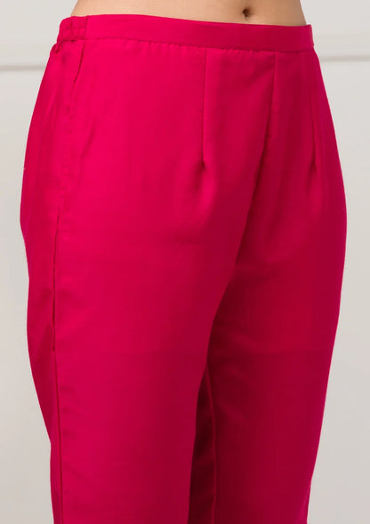 Rani Pink Sequins Raw Silk Designer Salwar Suit